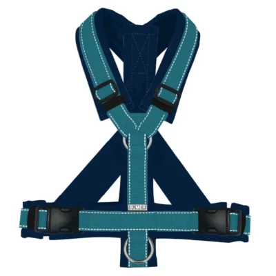 BUMER1000 BLAUTÖNE Hundegeschirr, gepolstert, (Softshell), komplett konfigurierbar