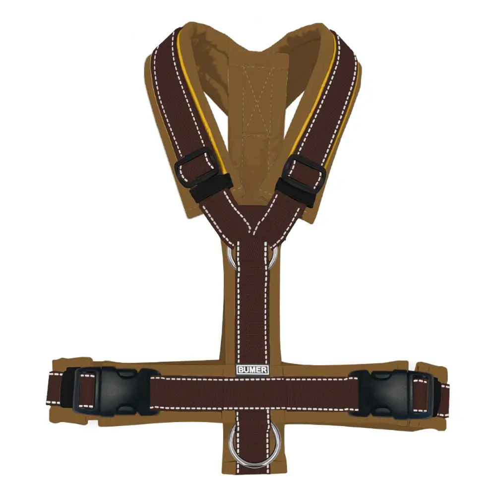 BUMER1000 BRAUNTÖNE Hundegeschirr, gepolstert, (Softshell), komplett konfigurierbar