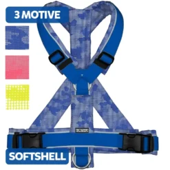 BUMER Hundegeschirr, CAMOUFLAGE-REFLEX, (Softshell), komplett konfigurierbar