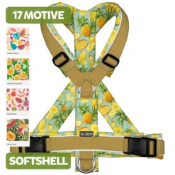 BUMER Hundegeschirr SOMMER Modernes Softshell-Hundegeschirr SOMMER, gepolstert, (Softshell), komplett konfigurierbar (1)