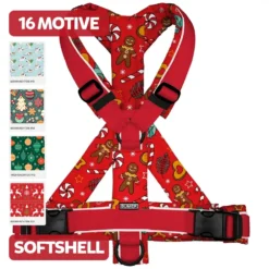 BUMER Hundegeschirr, gepolstert, (Softshell), komplett konfigurierbar WEIHNACHTEN