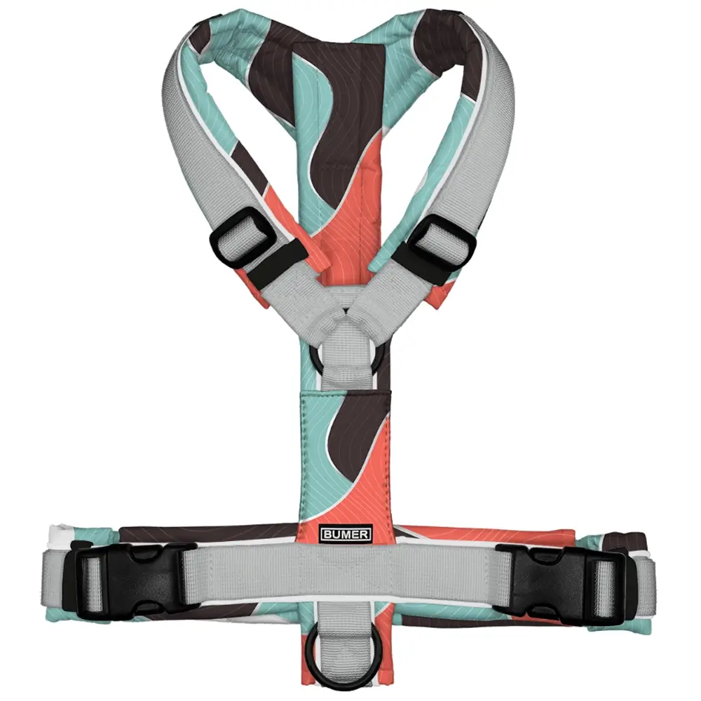 BUMER Hundegeschirr „AQUAFORMEN“ Modernes Softshell-Hundegeschirr „Aquaformen“, gepolstert, (Softshell), komplett konfigurierbar